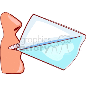 Illustration of Person Drinking Water