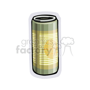 Illustration of a beverage can with a simple design.