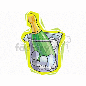 Champagne Bottle in Ice Bucket