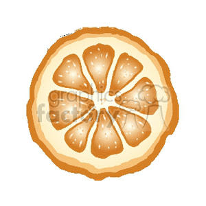 A clipart image of an orange slice.