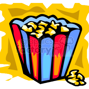Colorful Popcorn Box