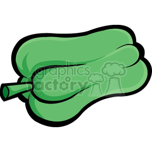 A clipart image of a green bell pepper.