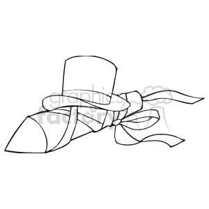   The clipart image shows a top hat and a firecracker or rocket, both of which are common symbols associated with the United States