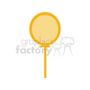 The clipart image features a yellow balloon with a string attached. It appears to be a simple, stylized depiction commonly used for celebrating occasions like birthdays, anniversaries, and parties.