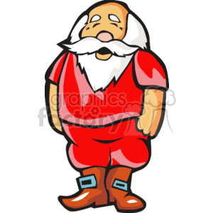 Cheerful Cartoon Santa Claus