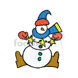 Festive Snowman with star decorations