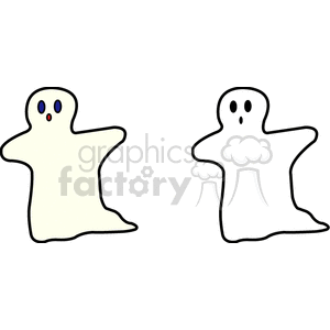 Cartoon Halloween Ghosts