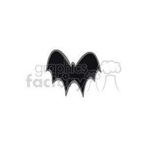The image shows a simple clipart of a bat, which is commonly associated with Halloween.