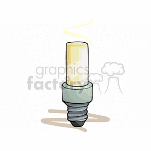 Illustration of a glowing bulb, with a screw type fixture