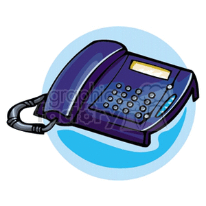 Blue Landline Telephone