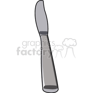 Clipart image of a kitchen knife with a gray blade and handle.