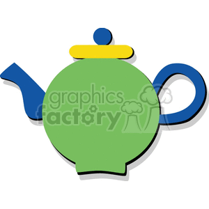 Colorful Green Teapot