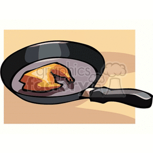 Frying Pan with Fried Food