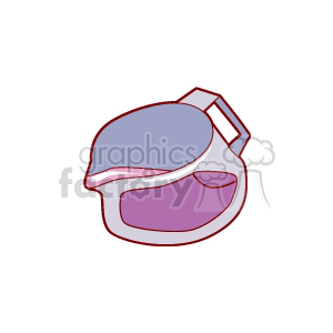 Clipart image of a stylized water jug or coffee pot with a handle.