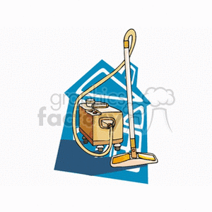 Vacuum Cleaner with House Background