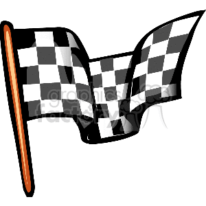 Checkered Racing Flag - Finish Line Symbol