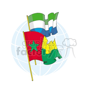 sierraleone and guineabissau flags