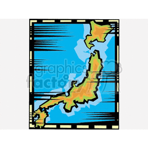 Stylized Japan Map