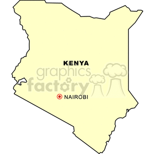 Kenya Map Highlighting Nairobi