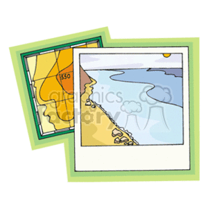 Image of Topographic and Coastal Maps Illustration