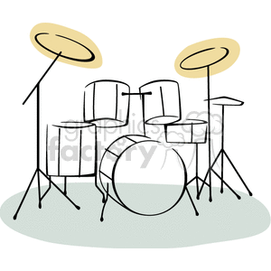 Illustration of a Drum Set