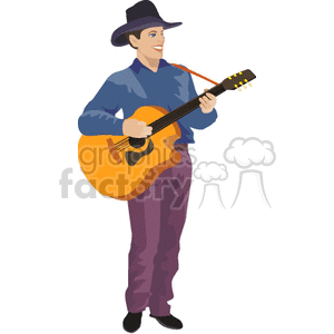 Cowboy Playing Acoustic Guitar