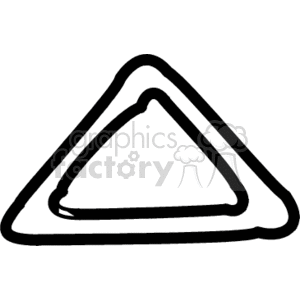 Hand-drawn clipart image of a musical triangle instrument.