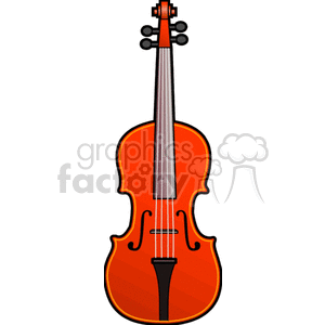 Clipart image of a violin, a string instrument commonly used in orchestras.