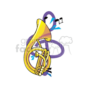 Brass Tuba with Treble Clef