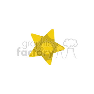 The clipart image displays a stylized golden star with multiple points and a cartoonish look. It seems to have a smaller star shape in the middle, perhaps representing a shine or sparkle.