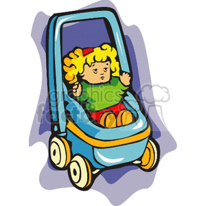 Toy Doll in Stroller