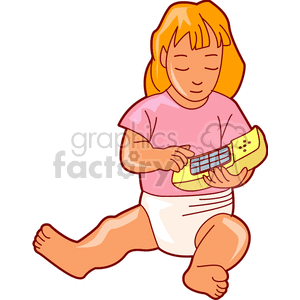 Toddler Girl with Toy Phone