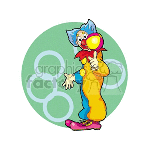 Colorful Circus Clown Spinning Ball