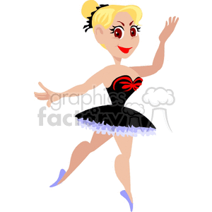 Cartoon Ballerina Dancing