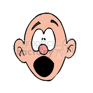 Shocked Cartoon Boy Face