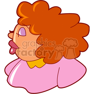 Cartoon Woman with Red Hair