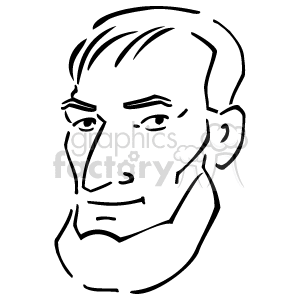   The image is a simple line drawing of a man