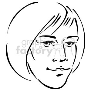  The clipart image features a line drawing of a woman