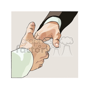 Hand shake for an agreement