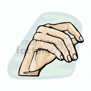 Illustration of a hand in a specific gesture or pose.