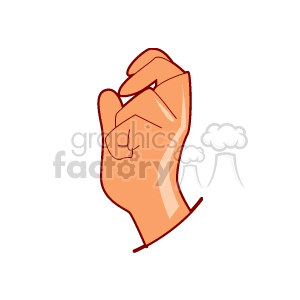 Clipart image of a raised hand in a fist gesture.