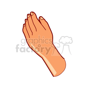 Cartoon Praying Hand