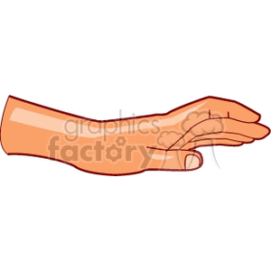 Human Hand with Extended Fingers