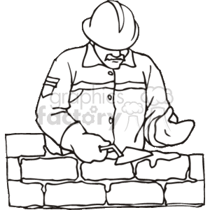 Bricklayer at Work Construction