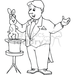 A magician pulling a rabbit out of the hat