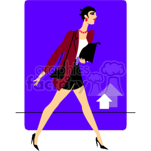 Cartoon female realtor