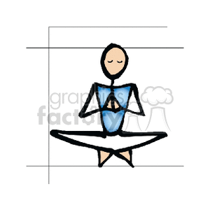 Stick Figure Yoga Meditation Pose