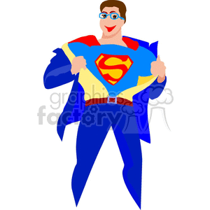 Superhero Image with Cape and Emblem