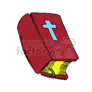 Red Bible with Cross