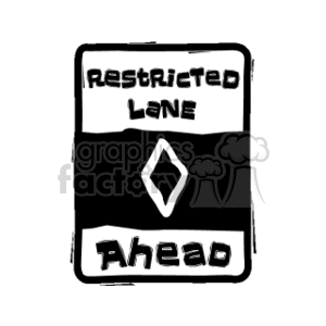 Restricted Lane Ahead Traffic Sign